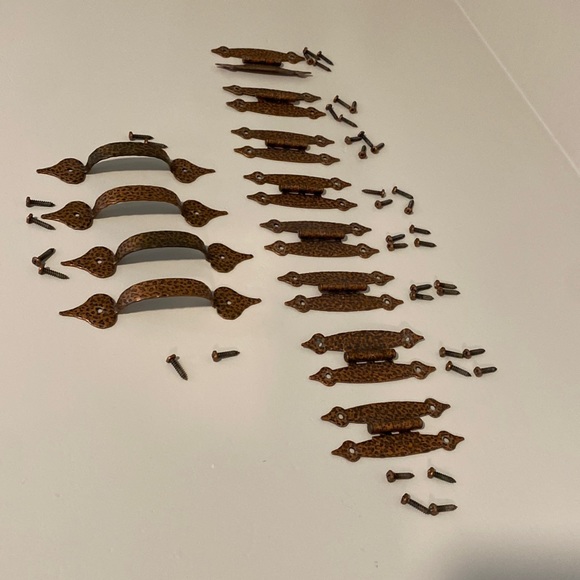 Hammered Copper Cabinet Hinges & Handles - Picture 1 of 7